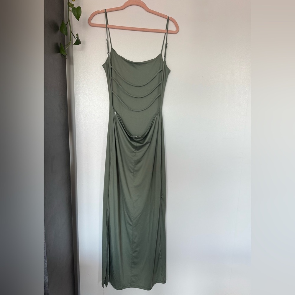 Heart and Hips Green Maxi BodyCon Dress - Picture 3 of 6